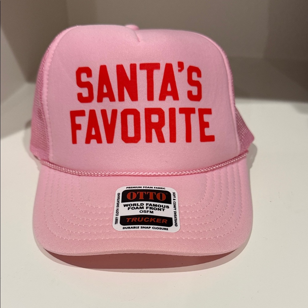 OTTO Pink Santa's Favorite Trucker Hat NWT